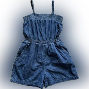 🍂CLEAROUT Gap Kids Smocked Denim Romper